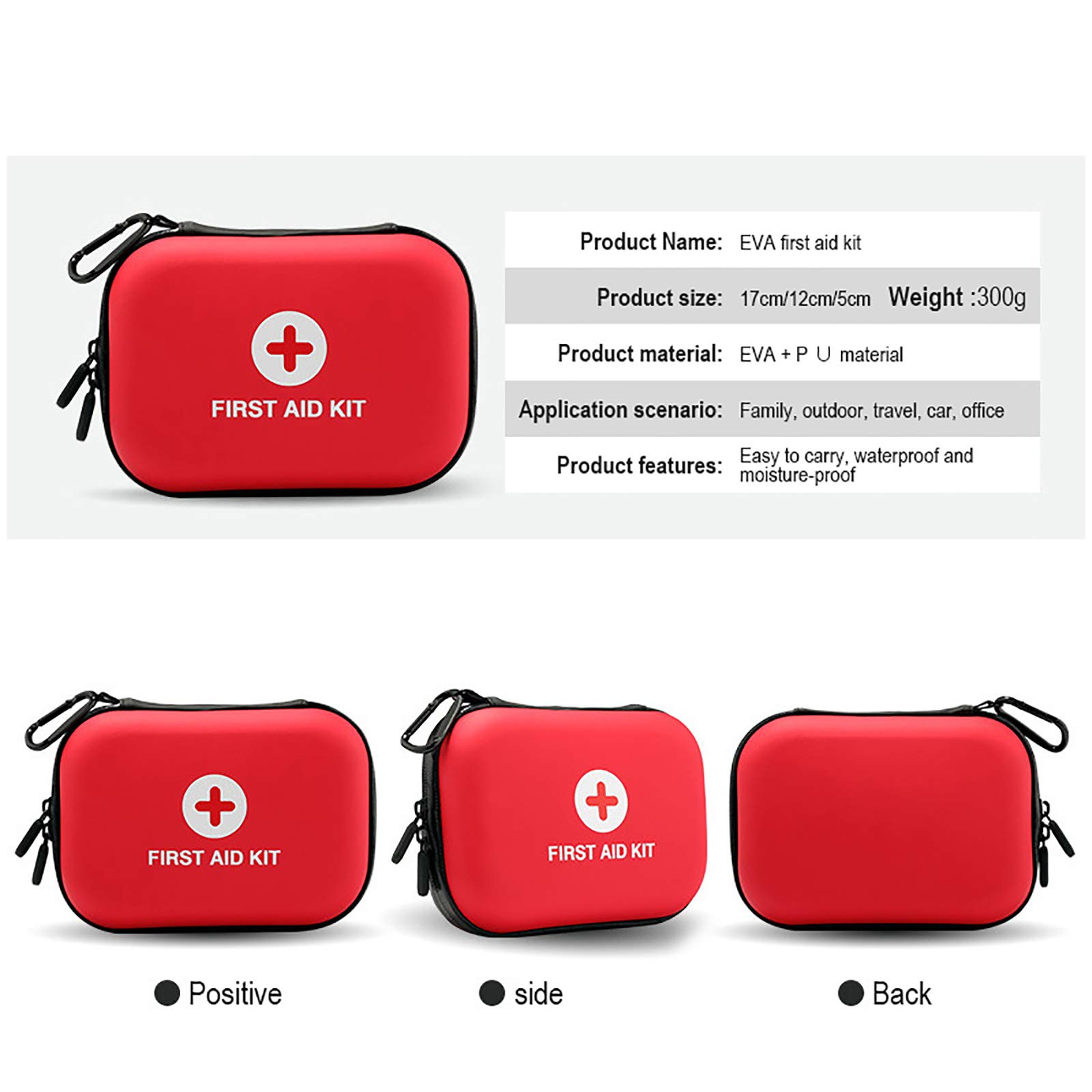 JKGHK Kit di Pronto Soccorso per Esterni, Borsa Portatile per Medicinali da Viaggio Borsa Piccola per Divisori Medicinali Eva Materiale PU Impermeabile Resistente all'Usura E alla Pressione Adatto