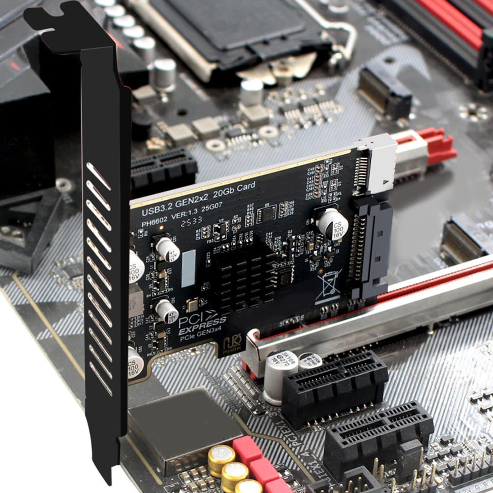 Scheda di espansione PCIe 4X per USB 3.2 Gen 2 tipo E pannello frontale 20 Gbps trasferimento dati