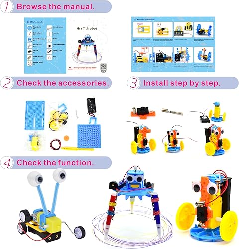 Miniatura 5 de Kit de robótica STEM - Kits educativos de ciencia 6 juegos - Proyectos STEM prácticos para niños de 6 a 8 años - Juguetes STEM para niños y niñas de