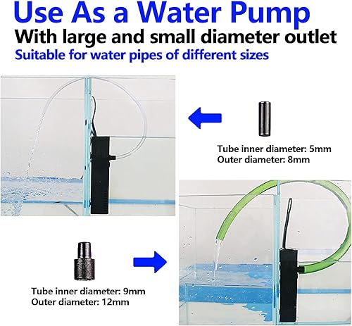 Aquarium Filter Small Betta Fish Tank Filter for 2-15 Gallon Silent 4-in-1 Adjustable Air Flow Fish Turtle Shrimp Tank Filter Submersible Aquarium Internal Filter 79 GPH Biochemical Rainwater(HJ-411B)