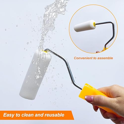 Miniatura 4 de Foam Paint Roller, 4 Inch Mini Paint Roller Covers, 48 Pack High Density Foam Rollers for Painting Walls, Ceilings, Cabinets, Cupboards, Doors