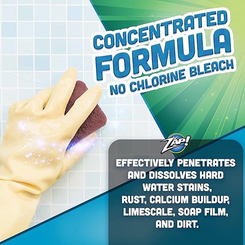 Miniatura 5 de Megabrite - ZAP! Restaurador profesional de azulejos y lechadas  Limpia y restaura superficies de porcelana, fibra de vidrio, azulejos y lechadas