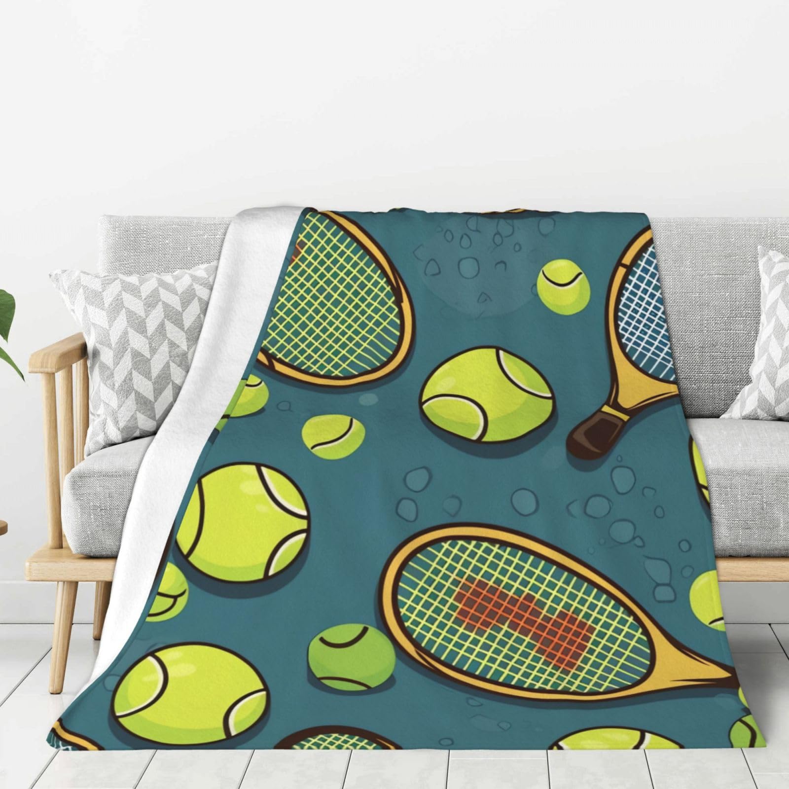 Couverture polaire tennis douce pour se détendre sur le canapé ou voyager léger