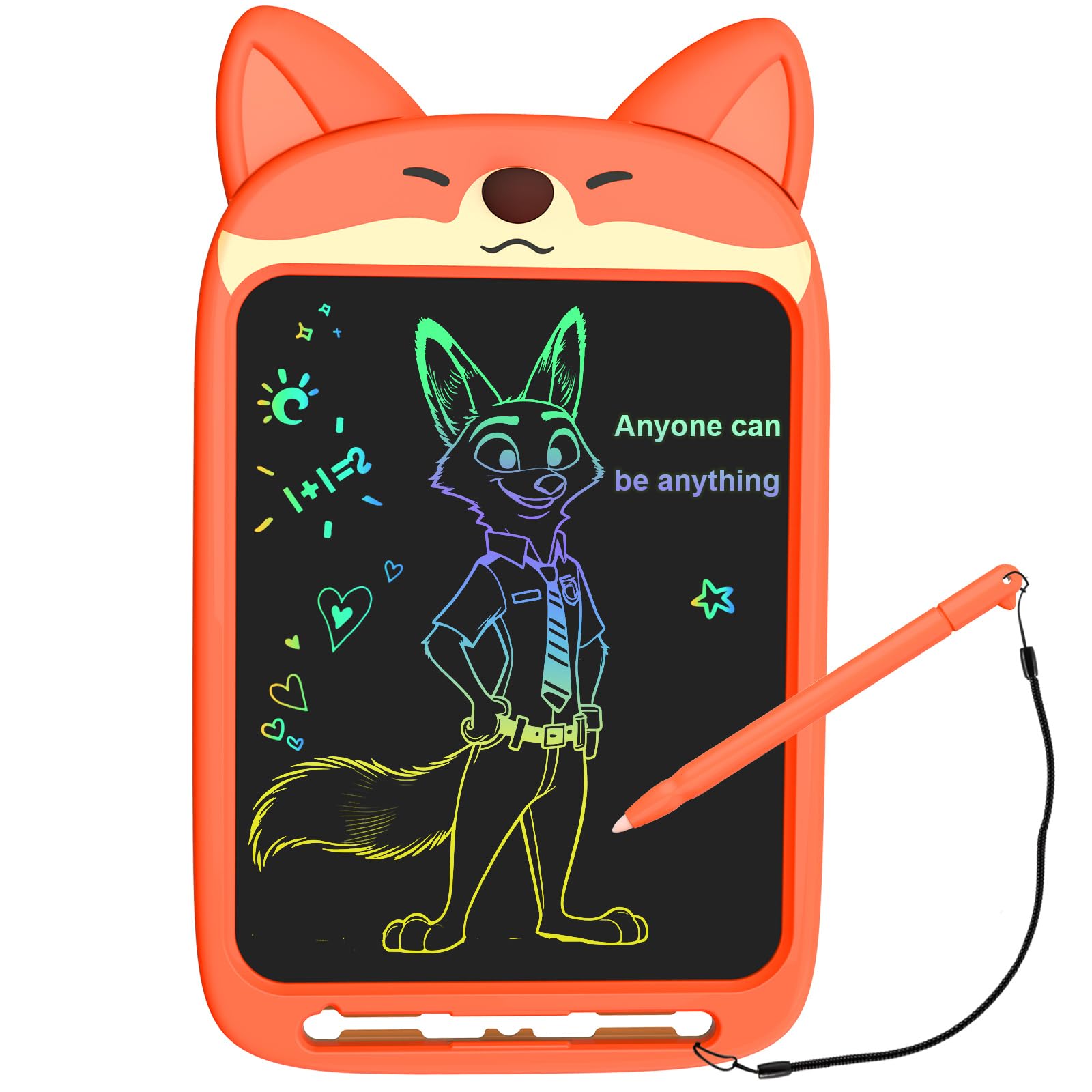 LCD Writing Tablet 10 Inch Doodle Board Toy Cute Fox Drawing Pad for Kids Ages 3-8 - Educational
