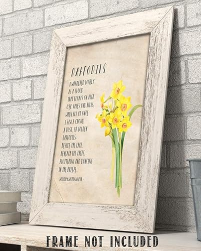 Miniatura 7 de Daffodil Flowers - Inspirational Wall Decor, Motivational Wall Art Rustic Decor Poetry Print For Living Room Decor, Bedroom Decor, Home Decor,