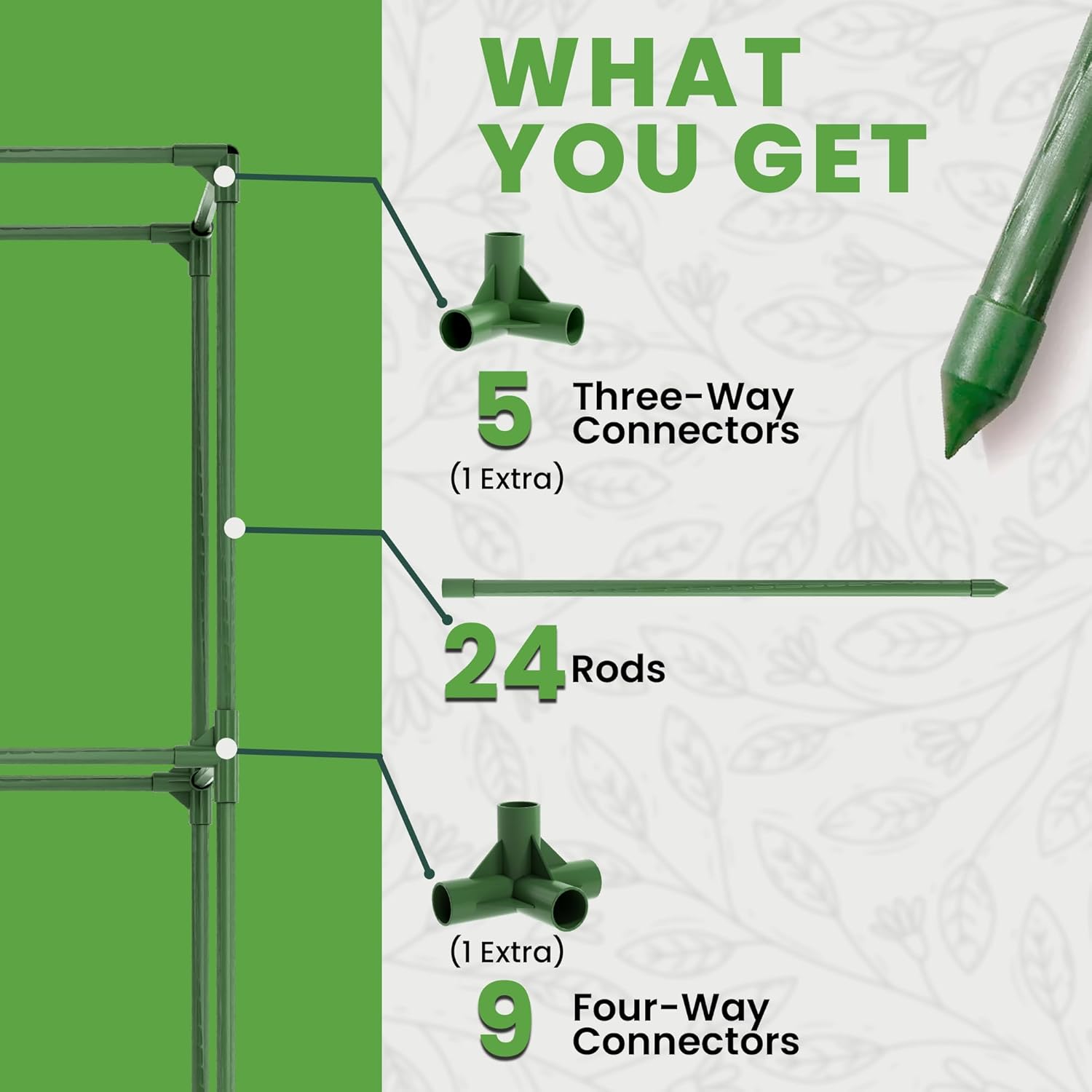 Tomato Cage Square + Triangle - Large Trellis Stakes and Plant Support Structures for Vegetables and Climbing Plants - Tall Tomato Cages for Garden, Pots, Raised Garden Bed Outdoor Supplies