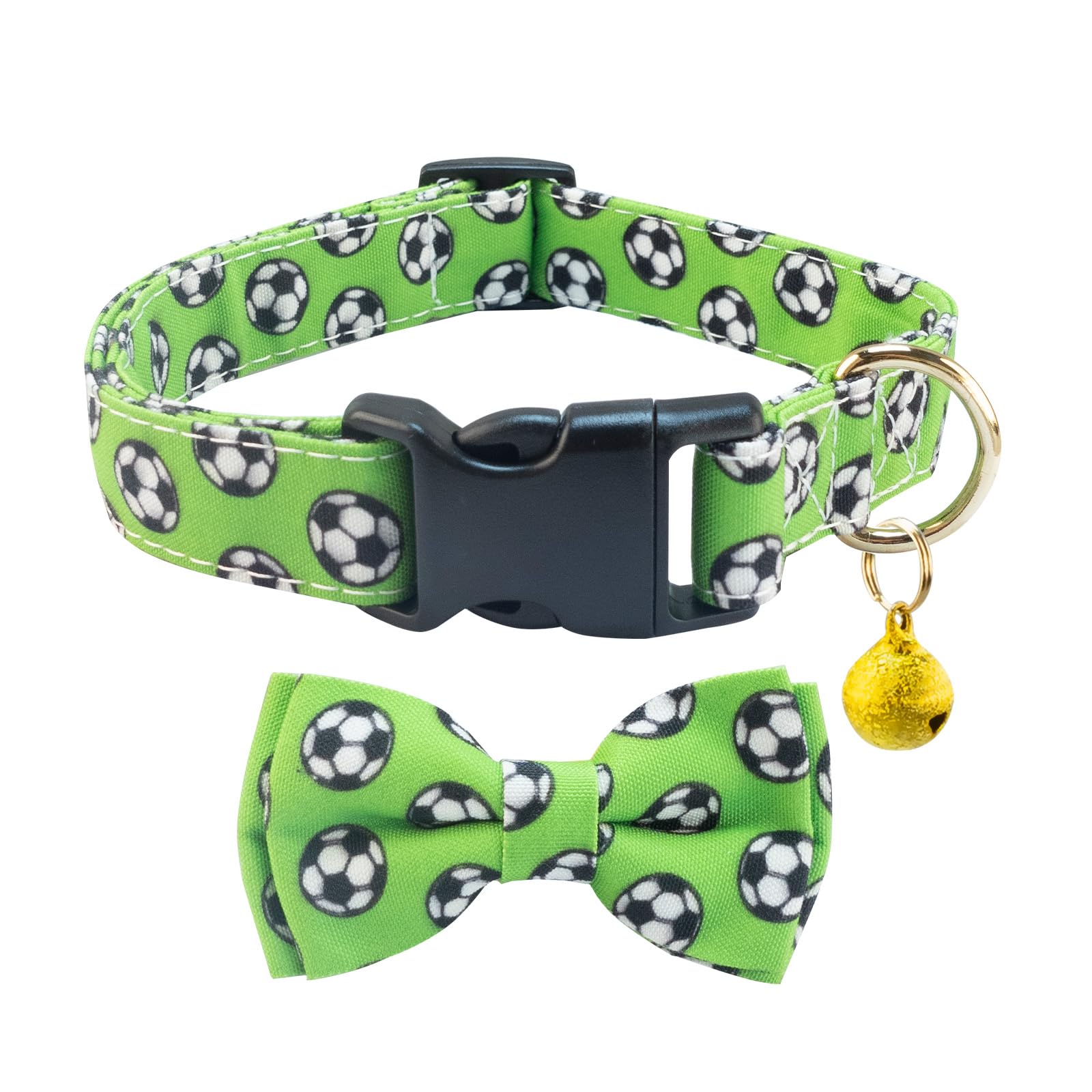 Yizepet Dog Collar with Bow Tie- Adjustable pet Collar for Dogs with Plastic Buckle Collar, Stylish Pattern for Small Medium or Large Boy and Girl Dog