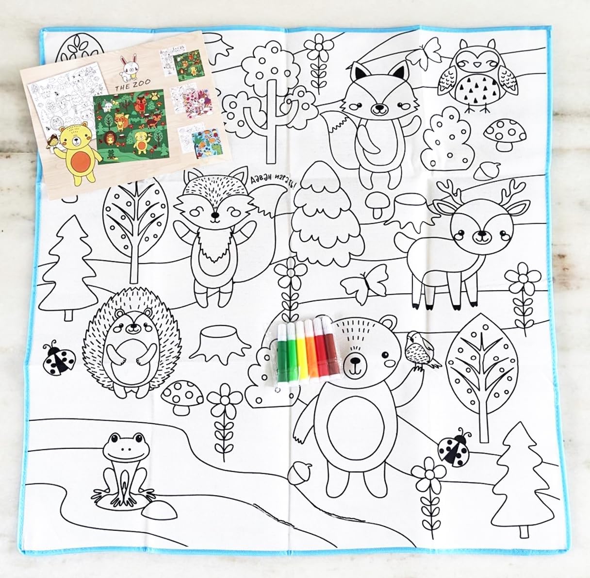 SAMVARDHAN Water Coloring Mat Doodle Mat Drawing Painting Mat Kids Child Learning Mat with 6 Water Pen (B0D7D8GZT6) Amazon Price History, Amazon Price Tracker