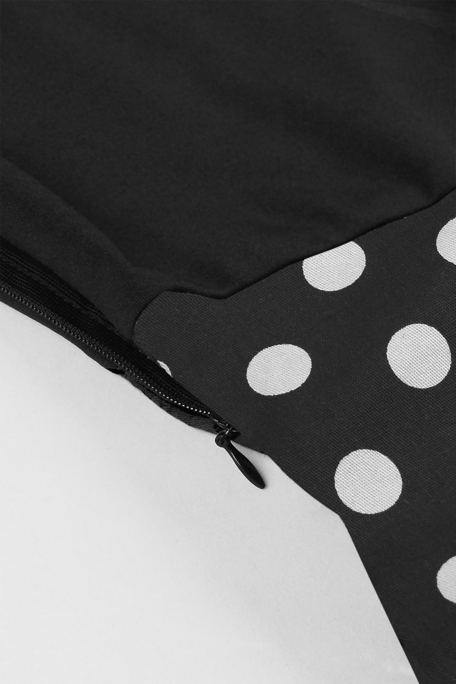 AXOE Robe Vintage Femme Années 50 Rockabilly Manches 3/4 | Haut Noir Extensible avec Jupe Imprimée en Coton, Taille Empire, pour Garden-party, Événement Rétro, Dîner, Mariage Invitée