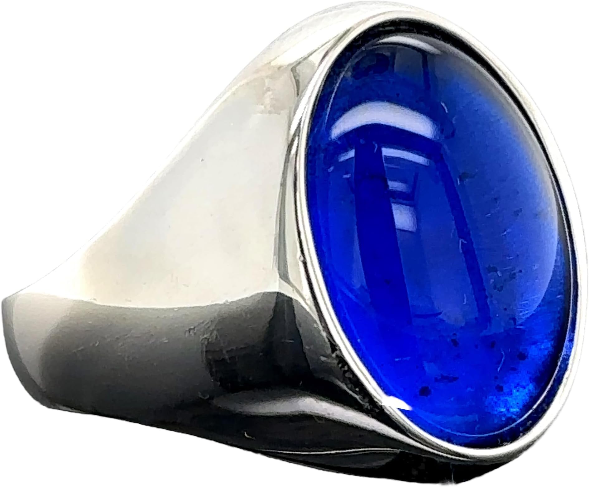 Silver Ottoman-Style Sapphire Men's Ring by Mercan Silver
