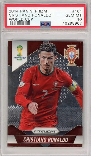 Miniatura 1 de Graded 2014 Panini Prizm Cristiano Ronaldo #161 World Cup Soccer Card PSA 10 Gem Mint