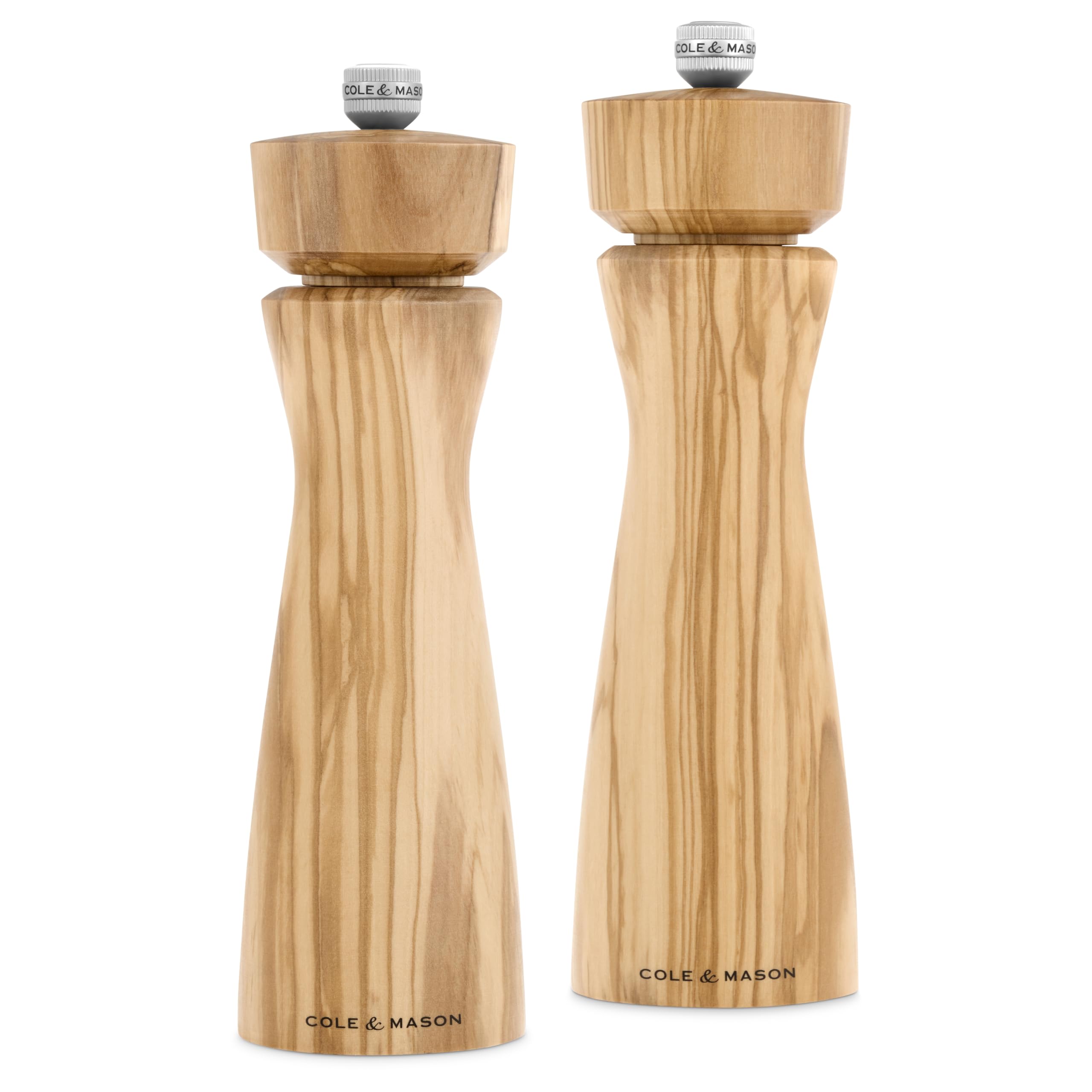 Cole & Mason Portabello - Set macina sale e pepe in legno di ulivo italiano
