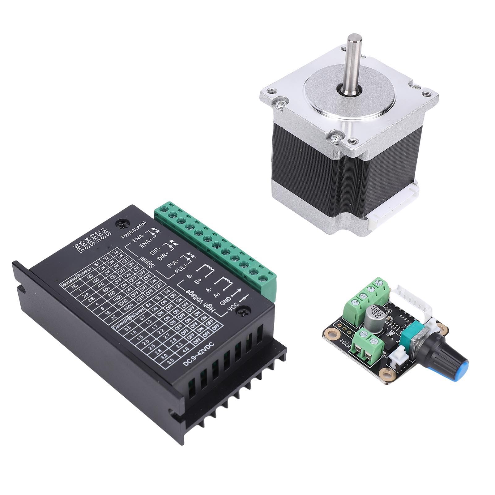Kit de controlador de motor paso a paso Nema23 23HS5628 126N.cm 2.8A 56 mm 6,35 mm Motor de diámetro de eje con controlador de motor bifásico TB6600 para grabador Impresora 3D