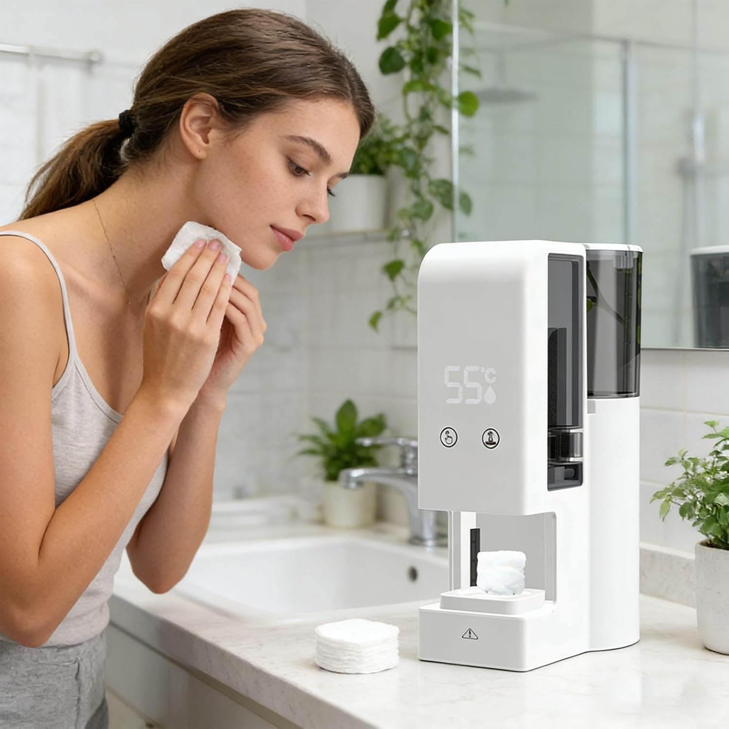 Hot Towel Dispenser & Towel Warmer with 500ml Tank – Instant 5S Heating for Disposable Face Towels, Smart 131°F Electric Warmer Alternative to Heated Towels Rack, Home Finds Warmers B