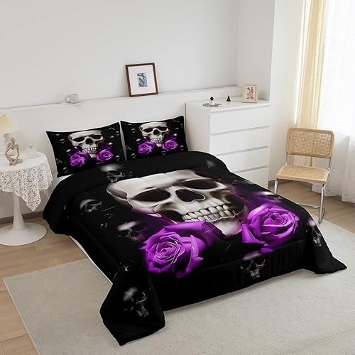 Miniatura 8 de Juego de ropa de cama de lobo con diseño de animales de safari con ojos verdes, juego de edredón de teñido anudado para niñas, edredón de plumas de