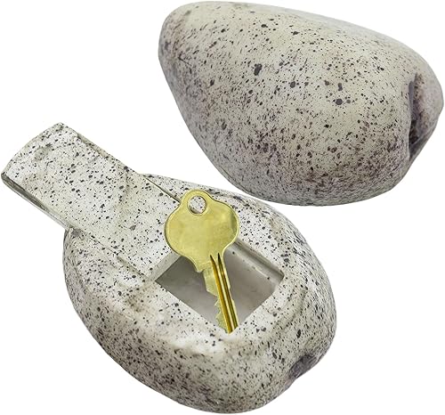Key Rock hiders exterior, decoración falsa para llaves de roca, impermeable y seguro para guardar llaves de repuesto, se ve y se siente como piedra