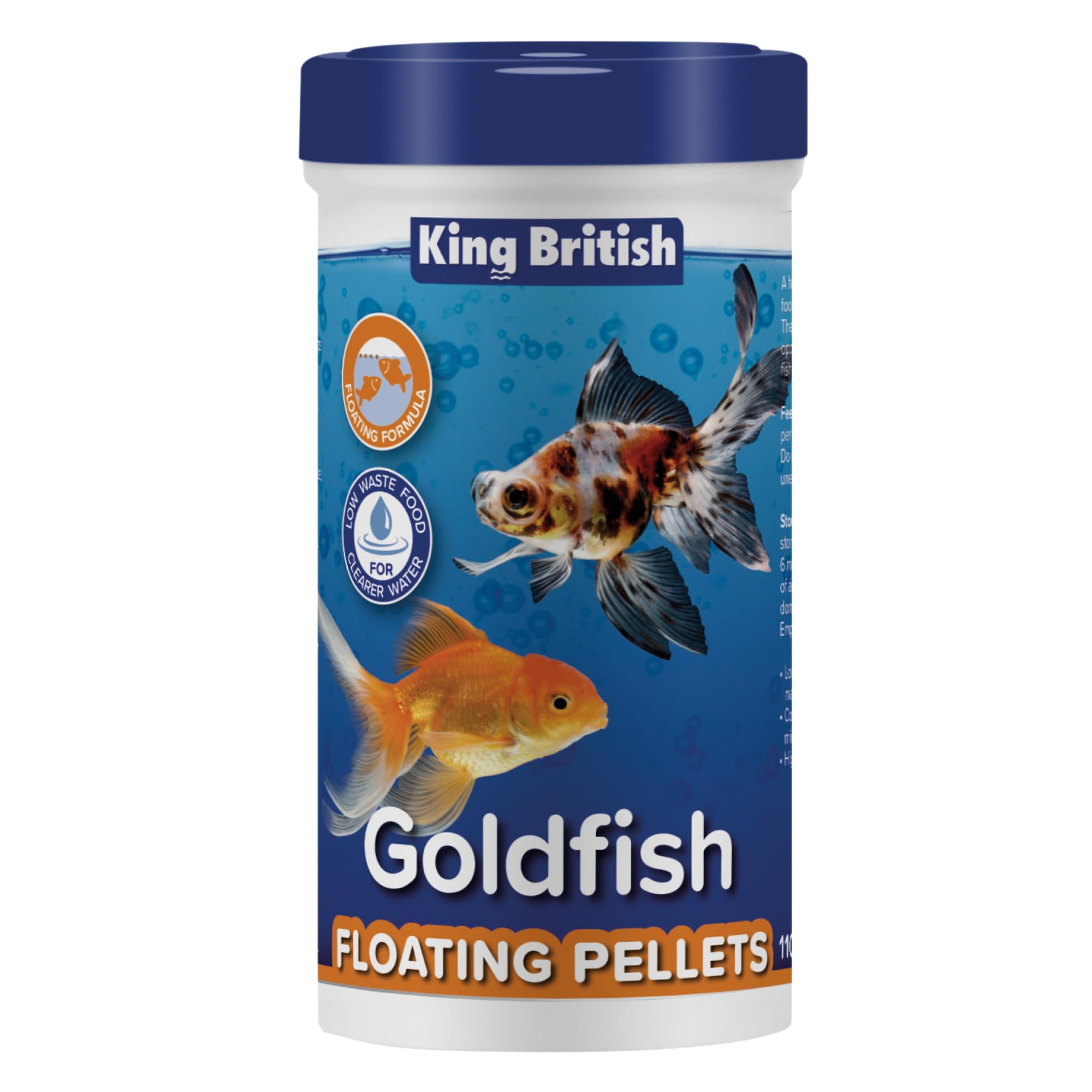 King British β Goldfish Floating Pellets 110g β Multi-Vitamin Complete Food β Natural Ingredients β Clear Water Formula βBrings fish to the surface β For Coldwater Fish