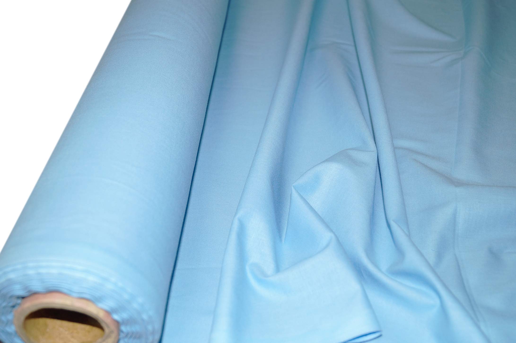 TheFabricTrade Light Blue 100% Cotton Plain Fabric PER METRE / *****