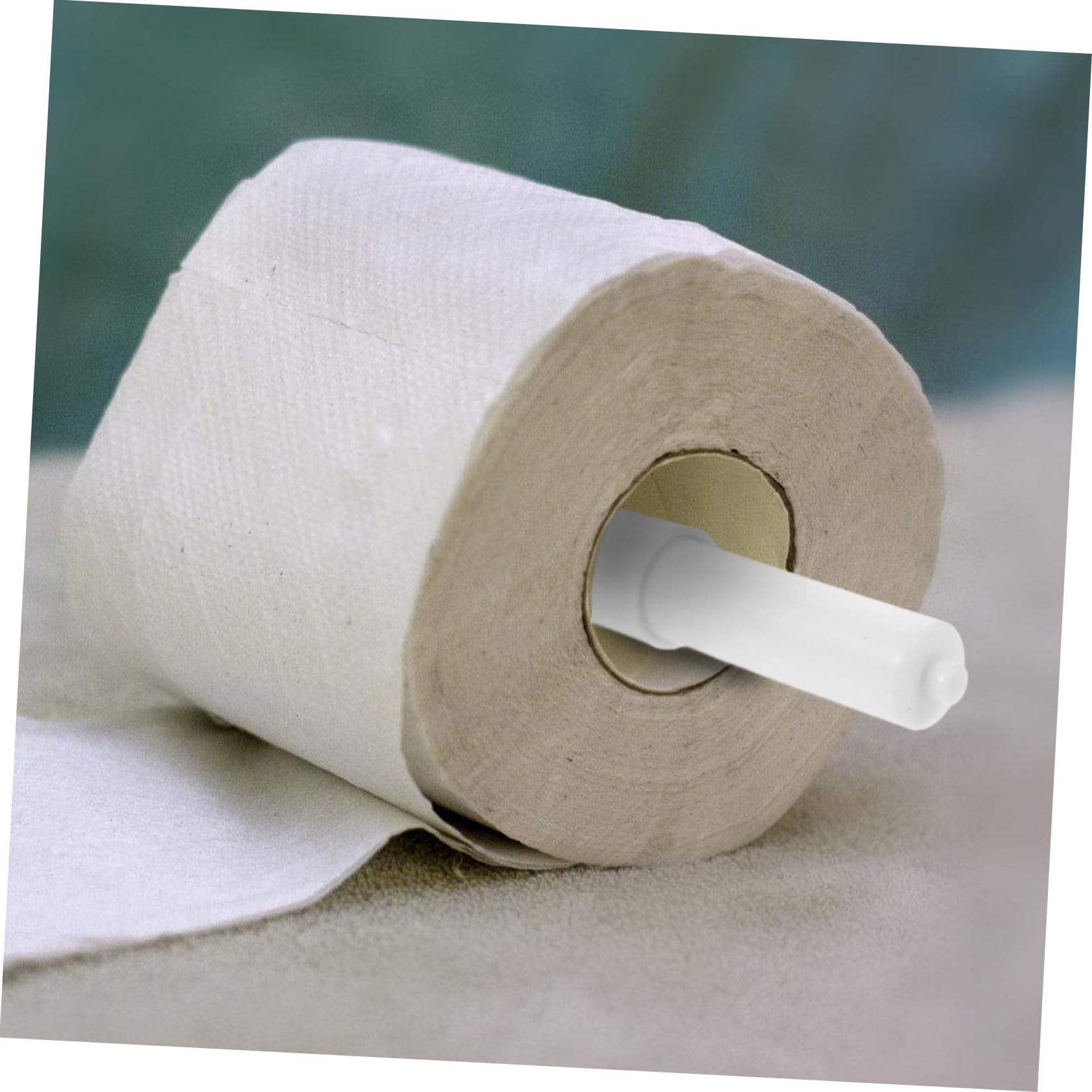 LIFKOME Supporto Porta Carta Igienica in Abs Bianco Asta Telescopica Regolabile e Design Unico Dell'asse per Bagno e Cucina Pratico senza Disordine