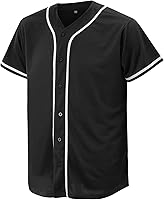 Cuthbert Solid Baseball Jersey Shirt Men Women Button Down Short Sleeve Casual Tee 100% Polyester