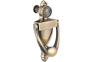 Antique Brass Door Knocker and Viewer by Prime Line