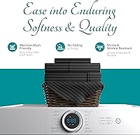 Vista 106 de Carressa Linen Sábana bajera ajustable 100% algodón tamaño King – Sábana bajera de 800 hilos King de algodón, lujosamente suave, refrescante