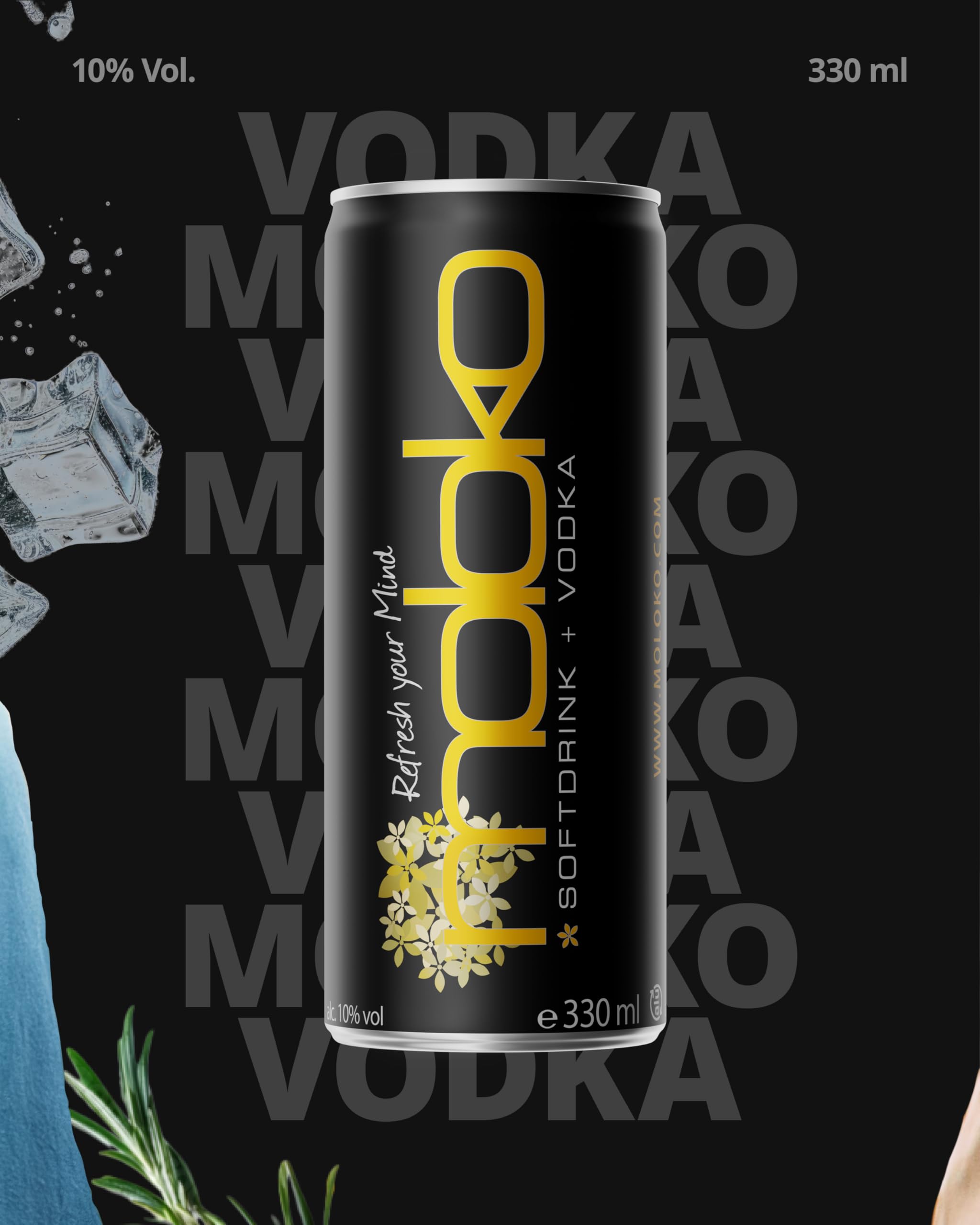 Moloko Vodka 10% DPG, 12er Pack, EINWEG, (12 x 330ml)