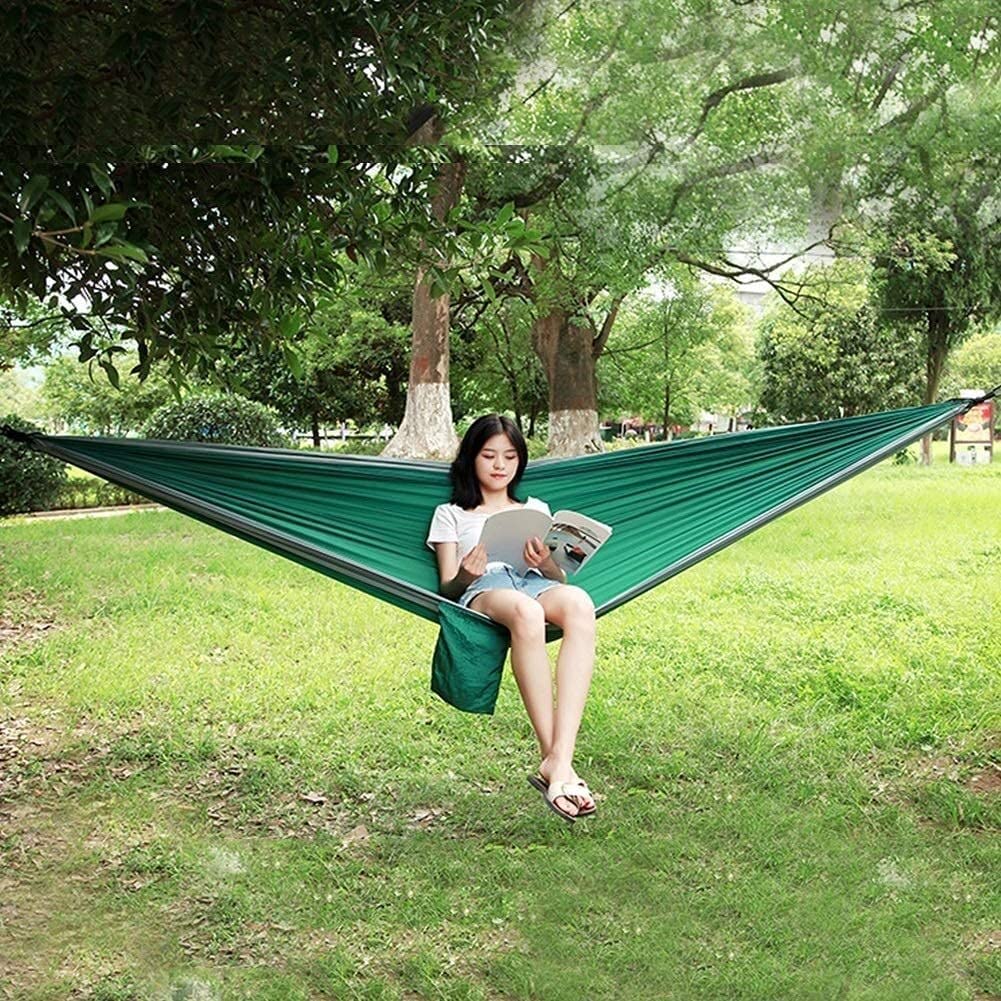 Hängematte Outdoor Camping-Hängematte, tragbar, Fallschirm, Stoff, Garten, Freizeit, Schlafen, Schaukel, Reise, Hängebett Hängematten Camping (Color : A) Garten