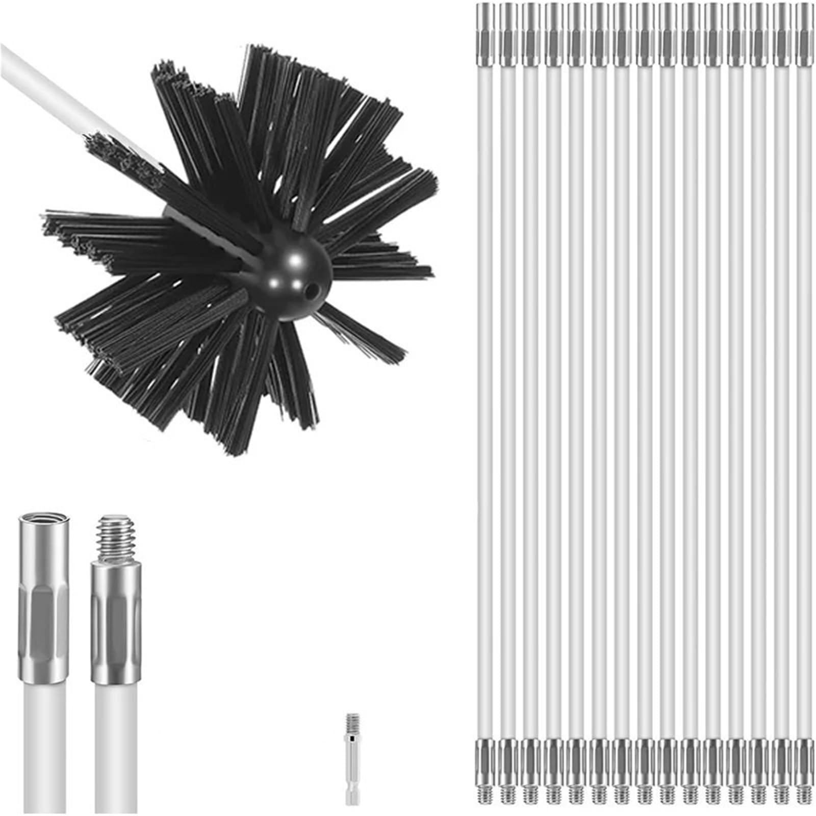 Scovolo Canna Fumaria Kit spazzola for camino flessibile