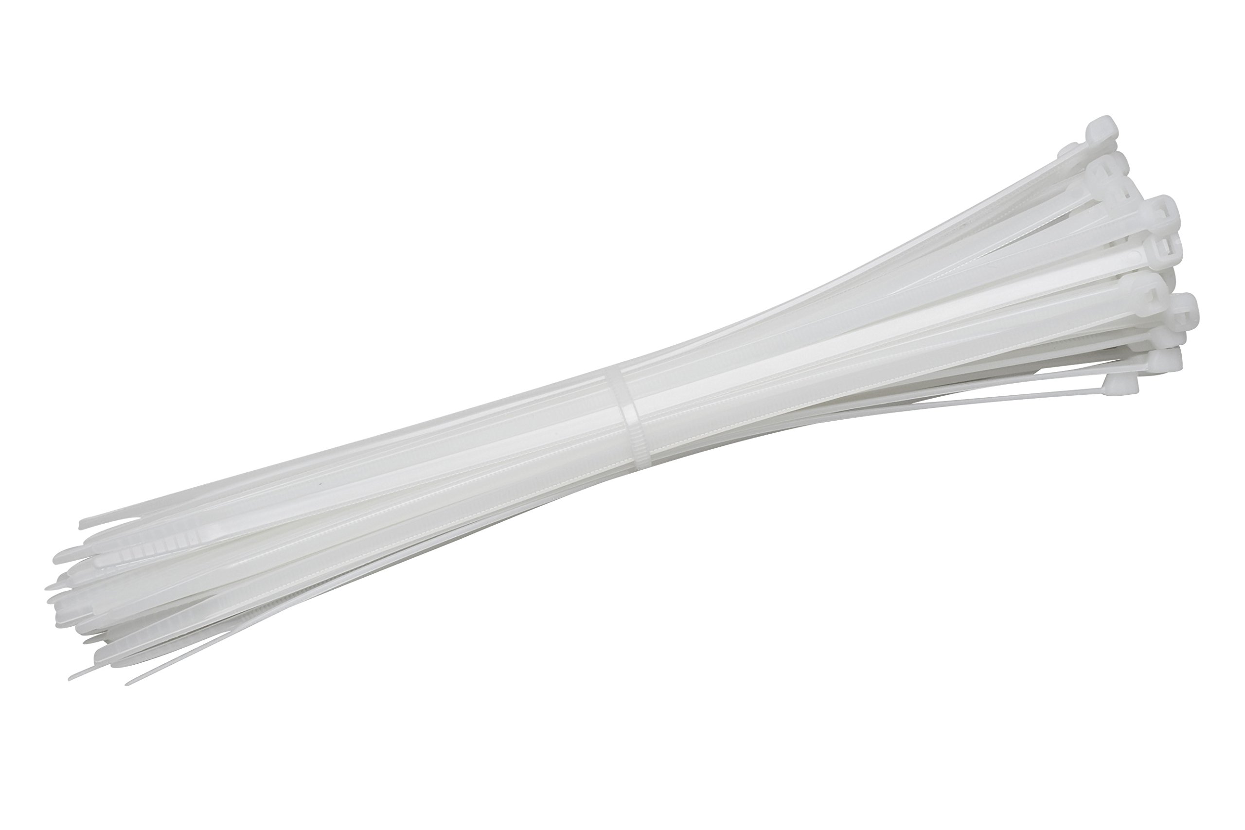 Meister 7452130 Cable Ties Pack of 50, white, 1747000, Weiß, 250 x 4,8 mm