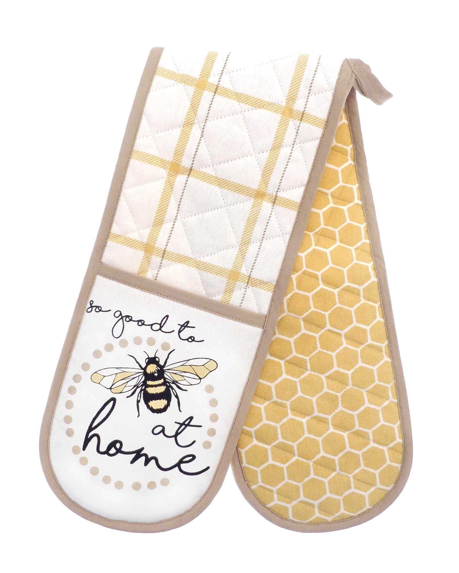 Double Oven Gloves Heat Resistant Cotton Kitchen Padded Mitts for Home Cooking Baking (Design 1) — image 1