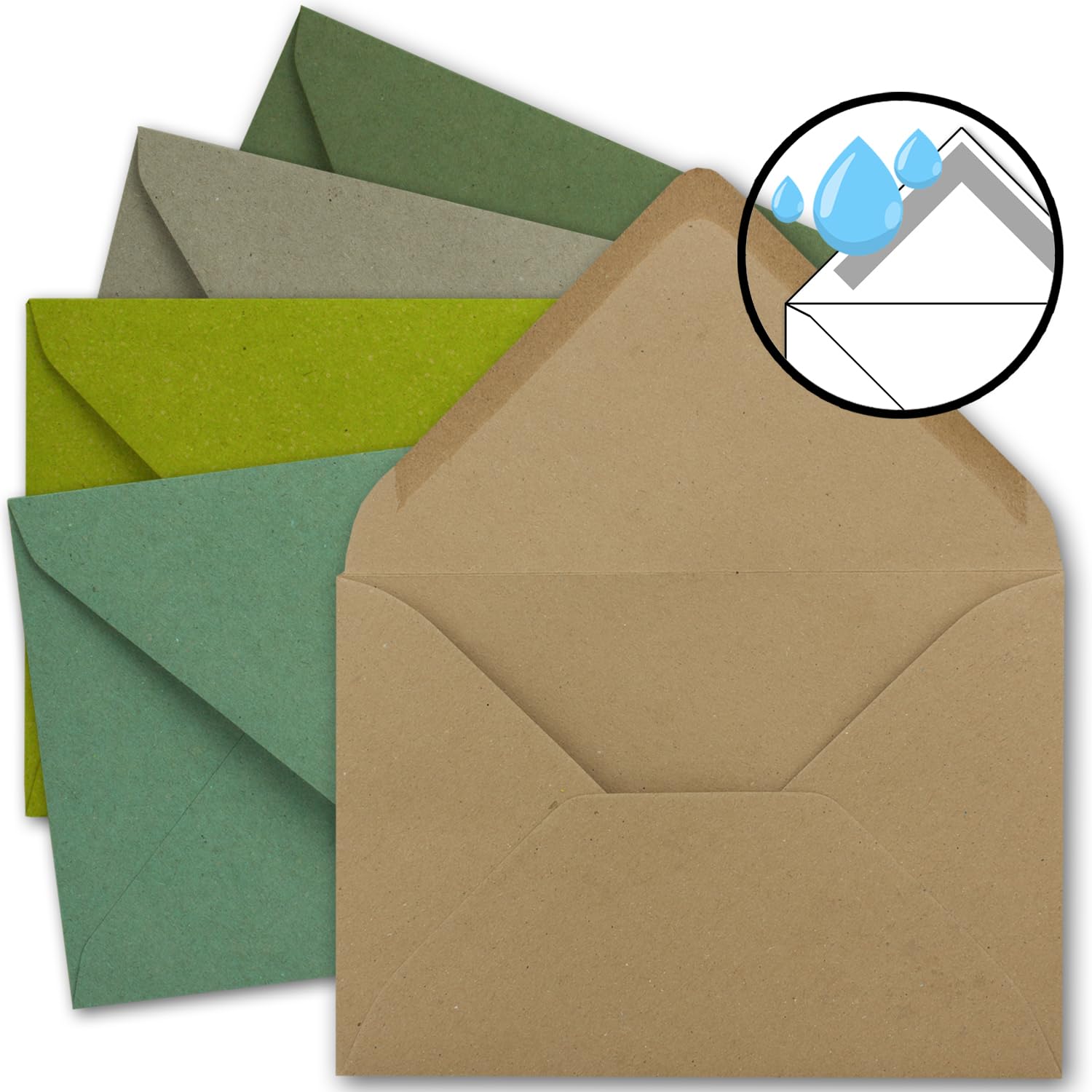 GUSTAV NEUSER Lot de 25 enveloppes de Noël, forat C6, avec pluie d