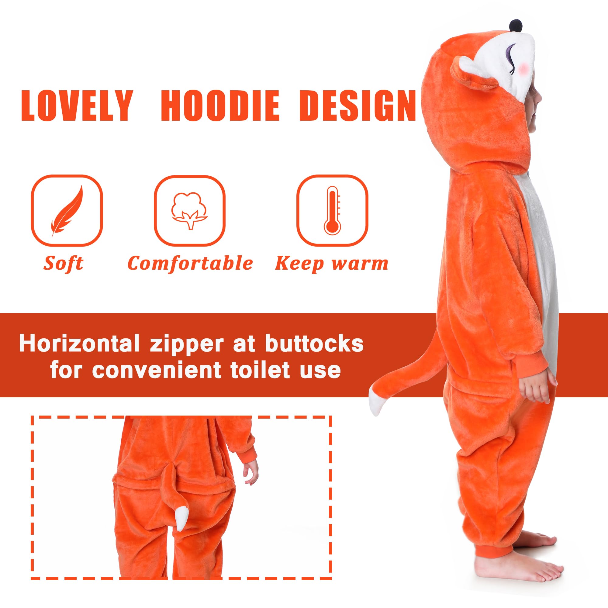 Enfant Barboteuse Animal Onesies Grenouillères Enfant Combinaisons Garçons Filles À Capuche Romepr Pyjamas