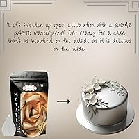 Vista 7 de Confect Fondant for Cakes Chefs Choice for Cake Decorating Shimmering Silver Metallic Fondant 8.82 Oz Dorado champán