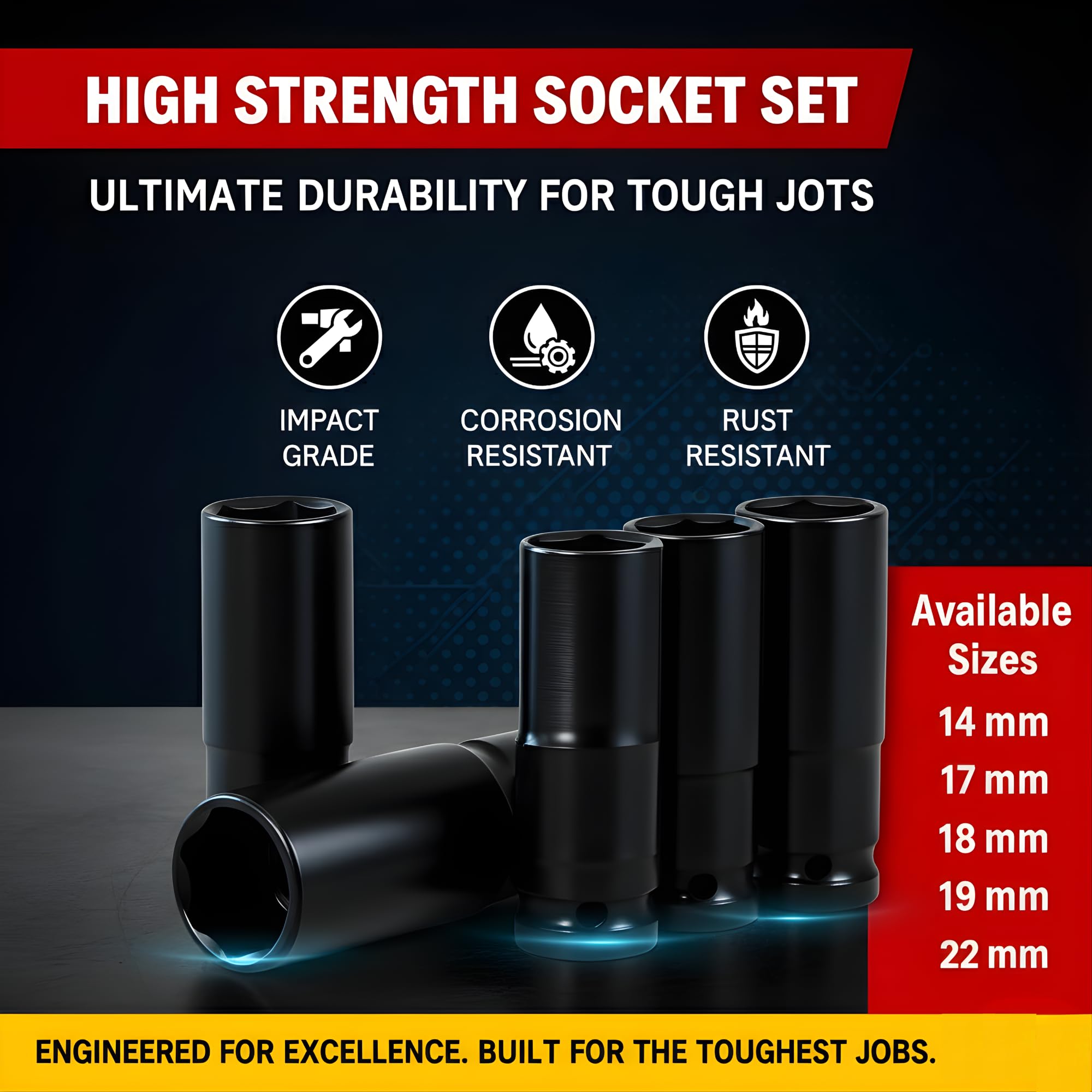 RUTH 21V Cordless Brushless Impact Wrench Set, 450Nm Max Torque, 1/2" Drive, 2x Lithium Batteries, Charger, Socket Set & Drill Bits β Variable Speed, Carrying Case Included 2