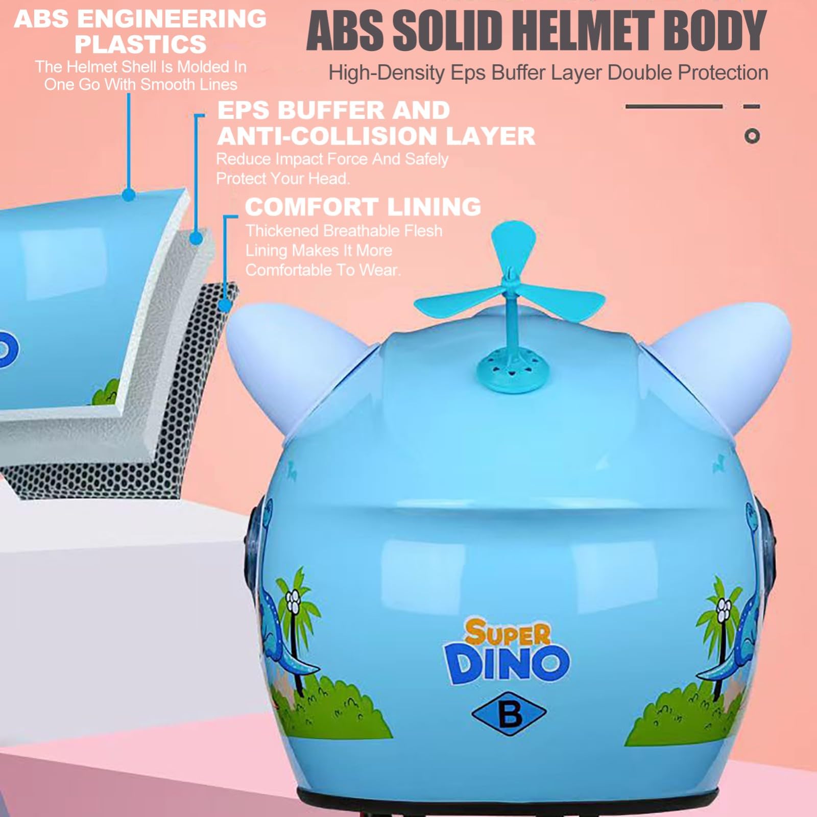 Casco Moto Bambino Scodellino ECE 22.06 Omologato Visiera Parasole ABS Slim Profile Kids Scooter Ciclismo Ragazzo Ragazza 10,46~58cm
