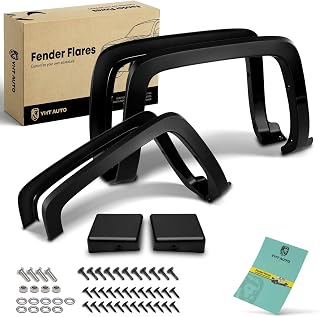 YHTAUTO OE Factory Style Fender Flares for Chevy Silverado 1500 2014-2018 & 2500/3500 HD 2015-2019 - Black Set of 4 w/Hardware Kit, Not for Dually