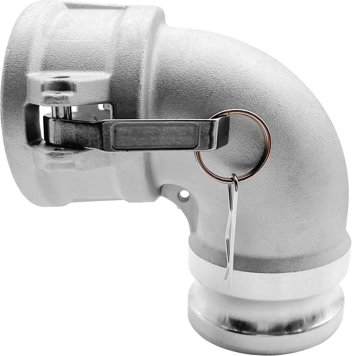 SAFBY Aluminum Type DA Camlock Fitting, 90° Elbow, 3" Female x 3" Male (DA90-30-AL)， Industrial-Grade Liquid Transfer Coupling for Petroleum, Chemicals & Water