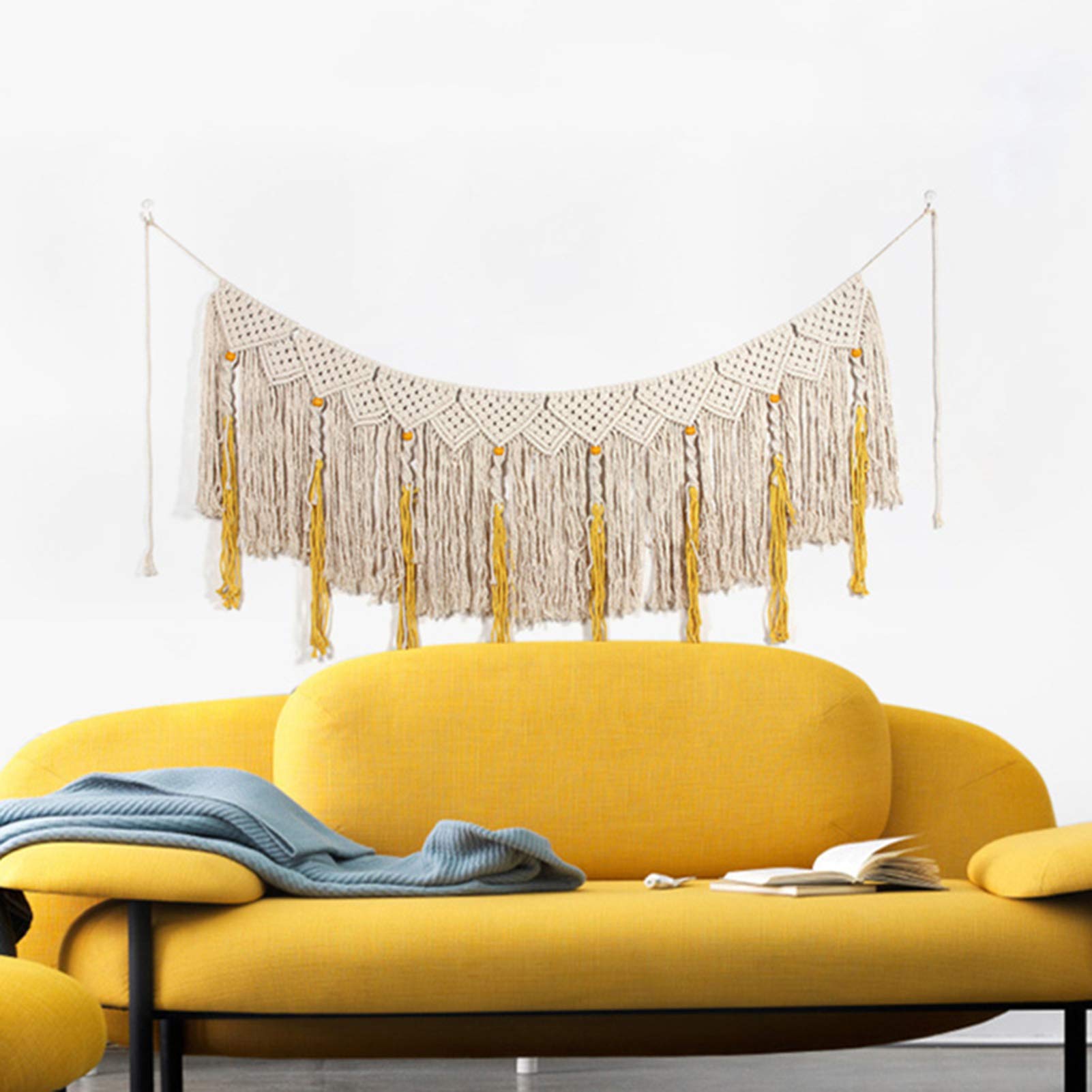 CRYSEU Macrame Wall Hanging Woven Tapestry Decor,Woven Tapestry