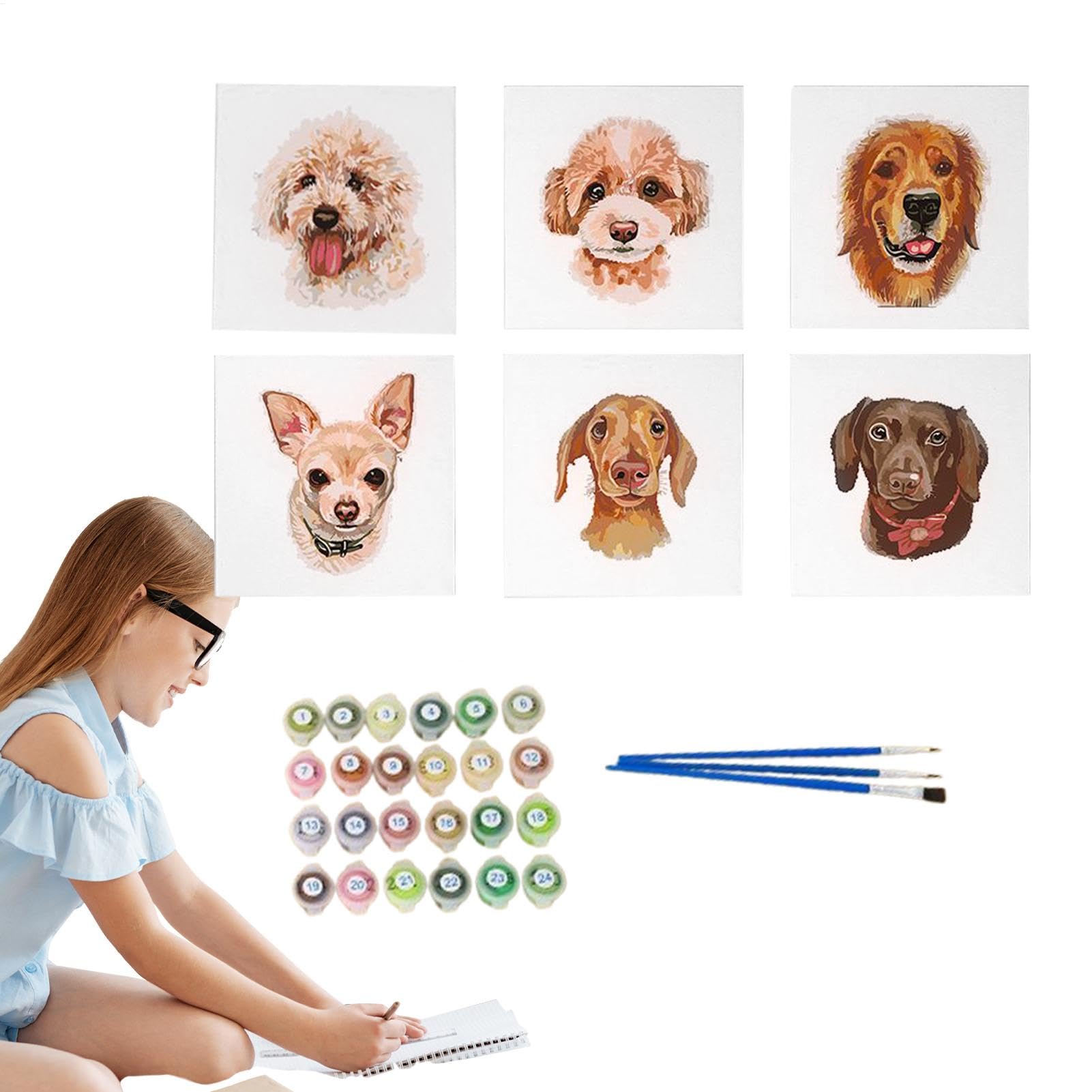 Vernice per cani per kit numerico, pittura per adulti per numero di kit per | Animera