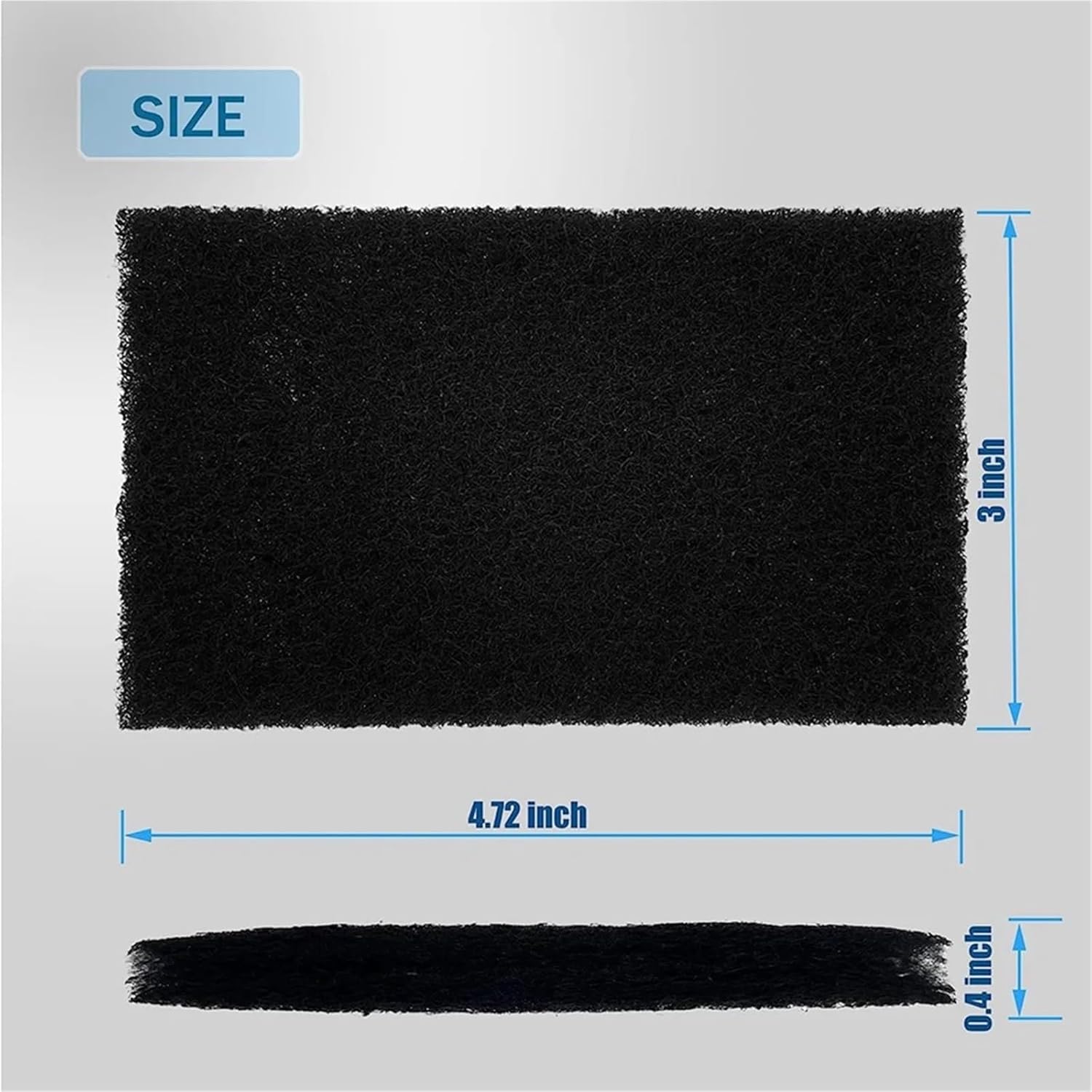 Compost Bin Filters Trash Can Absorbing Filters, Activated Charcoal Purifying Deodorizer for Cans, Compost Buckets-Rectangle for Compost Bucket/Scrap Bin Odor-Control Parts(24PCS)