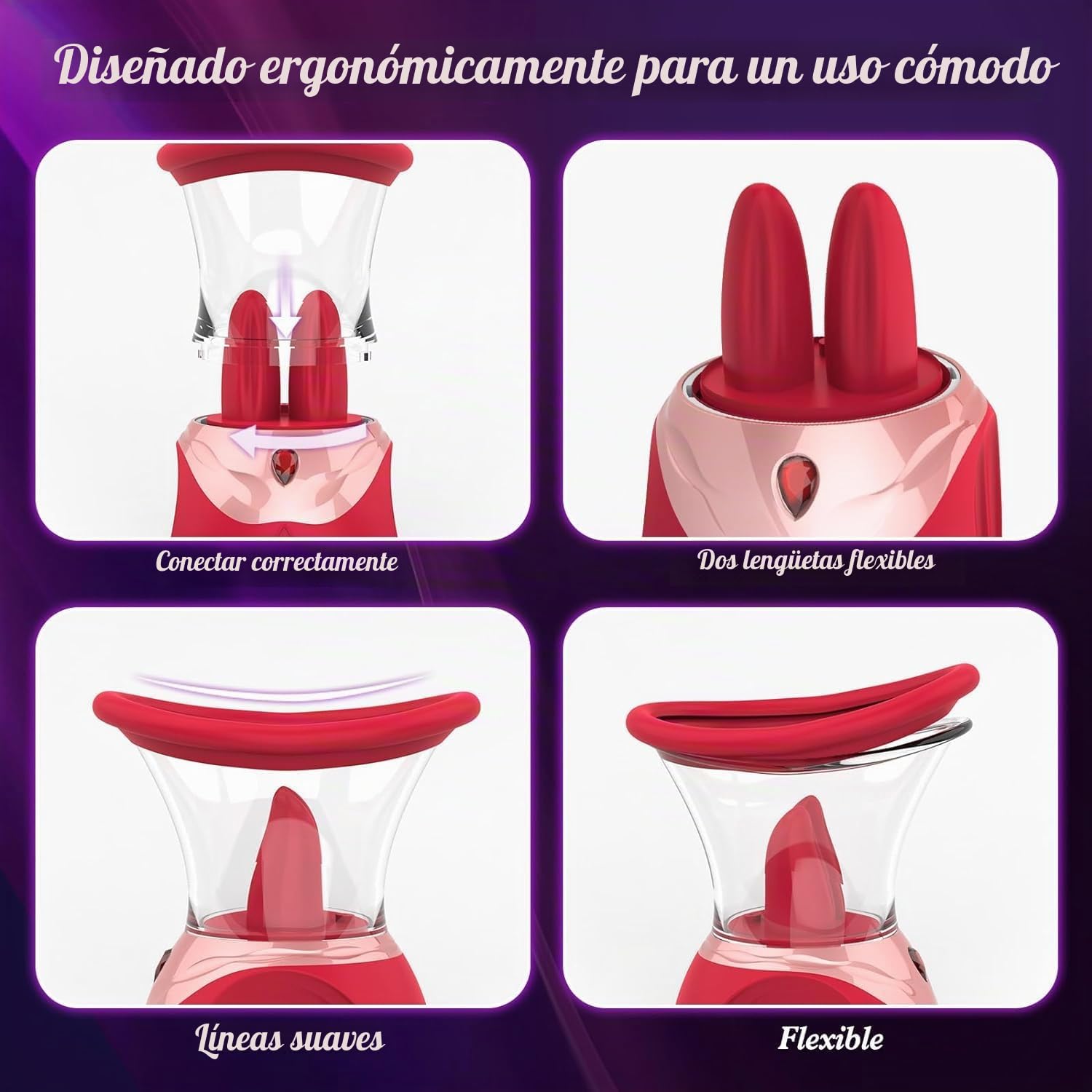 Vibrador De Succión De Clítoris Al Vacío con 4 Modos De Vibración De Succión Y Lamiendo, Masajeador De Pezones, Estimulador De Punto G para Mujeres, Parejas, Juguetes Sexuales,C
