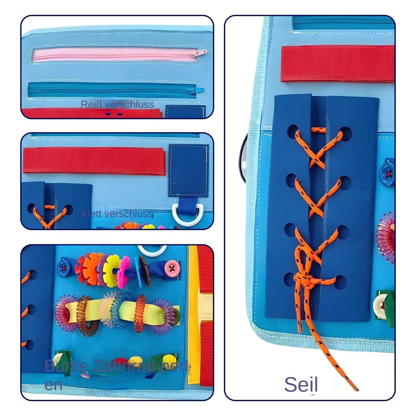 Zappeldecke für Erwachsene – Demenz-Sensorkissen | Beruhigungsbrett für Kinder, Fidget-Aktivitätsspielzeug | Alzheimer-Entlastungsmatte für Senioren, Angst, Stress, Spannung, Stimmung, Gedächtnisverlu