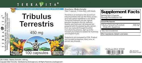Miniatura 4 de Tribulus Terrestris - 450 mg (100 Cápsulas, ZIN 510655)
