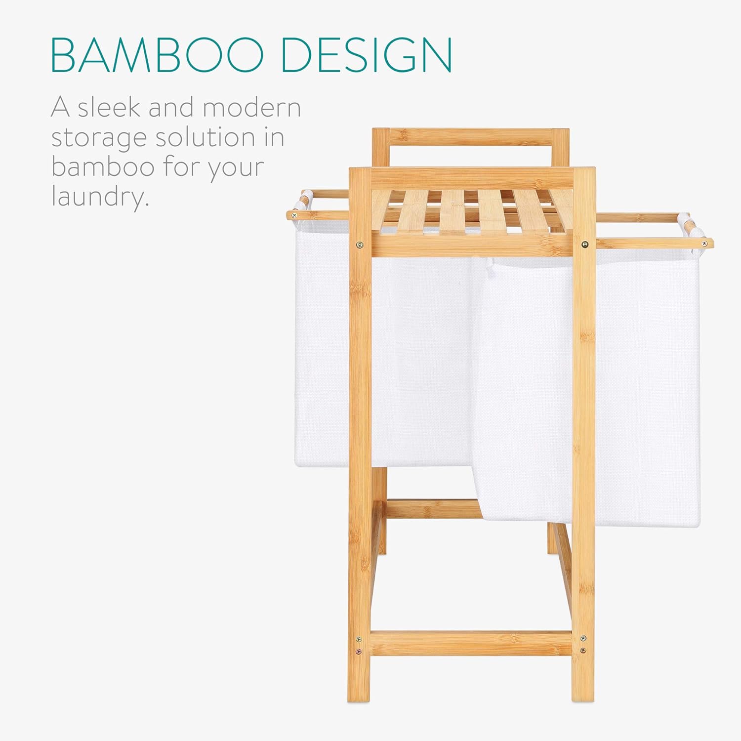 Bіg Sаlе Navaris Bamboo Laundry Hamper - Pull-Out Dirty Clothes Compartment Drawers for Bedroom, Bathroom - Wooden Self Assembled Laundry Compartments Crаzу Dеаlѕ Navaris Bamboo Laundry Hamper - Pull-Out Dirty Clothes Compartment Drawers for Bedroom, Bathroom - Wooden Self Assembled Laundry Compartments