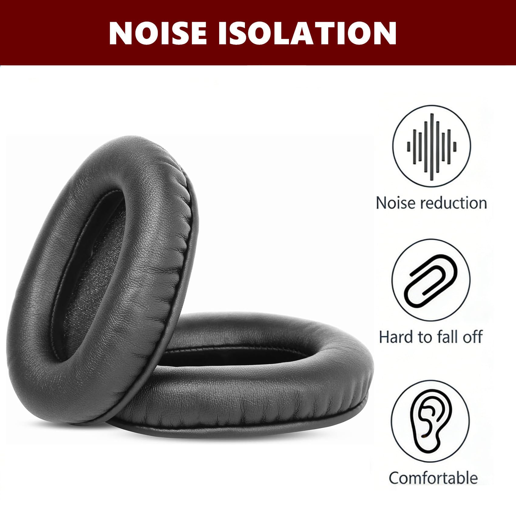 HAIZEEN Cuscinetti Auricolari Compatibili con Taotronics SoundSurge 85/ SoundSurge 90/TT-BH090/SoundSurge 60/TT-BH060 Cuffie Cuscinetti Sostituzione (Pelle Proteica/Schiuma Memory HAIZEEN Cuscinetti Auricolari Compatibili con Taotronics SoundSurge 85/ SoundSurge 90/TT-BH090/SoundSurge 60/TT-BH060 Cuffie Cuscinetti Sostituzione (Pelle Proteica/Schiuma Memory