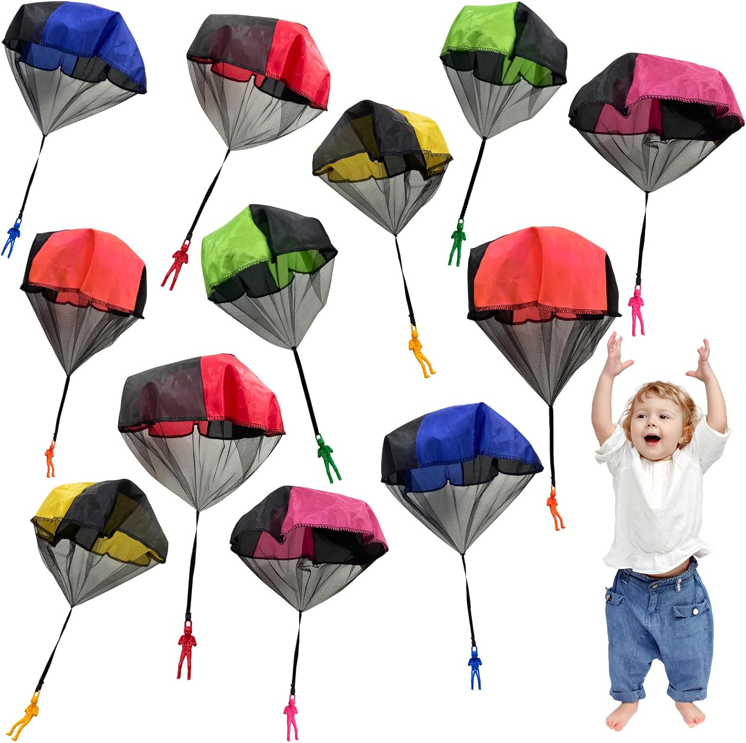12PCS Parachute Toy,Tangle Free Outdoor Flying Nigeria Ubuy
