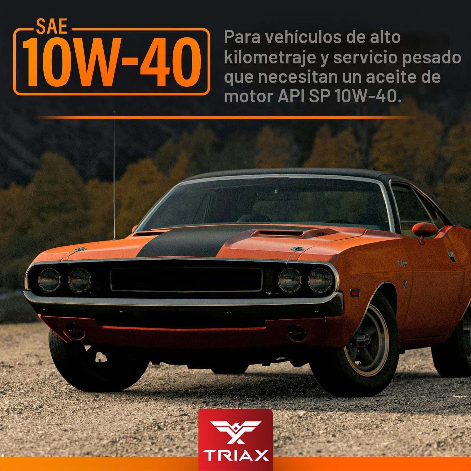 Triax Synergy SRT 10W-40 Aceite de motor totalmente sintético de alto kilometraje, API SN, servicio de cambio en 16,000 kilómetros, contiene un 25% más de ZDDP, reforzado con molibdeno