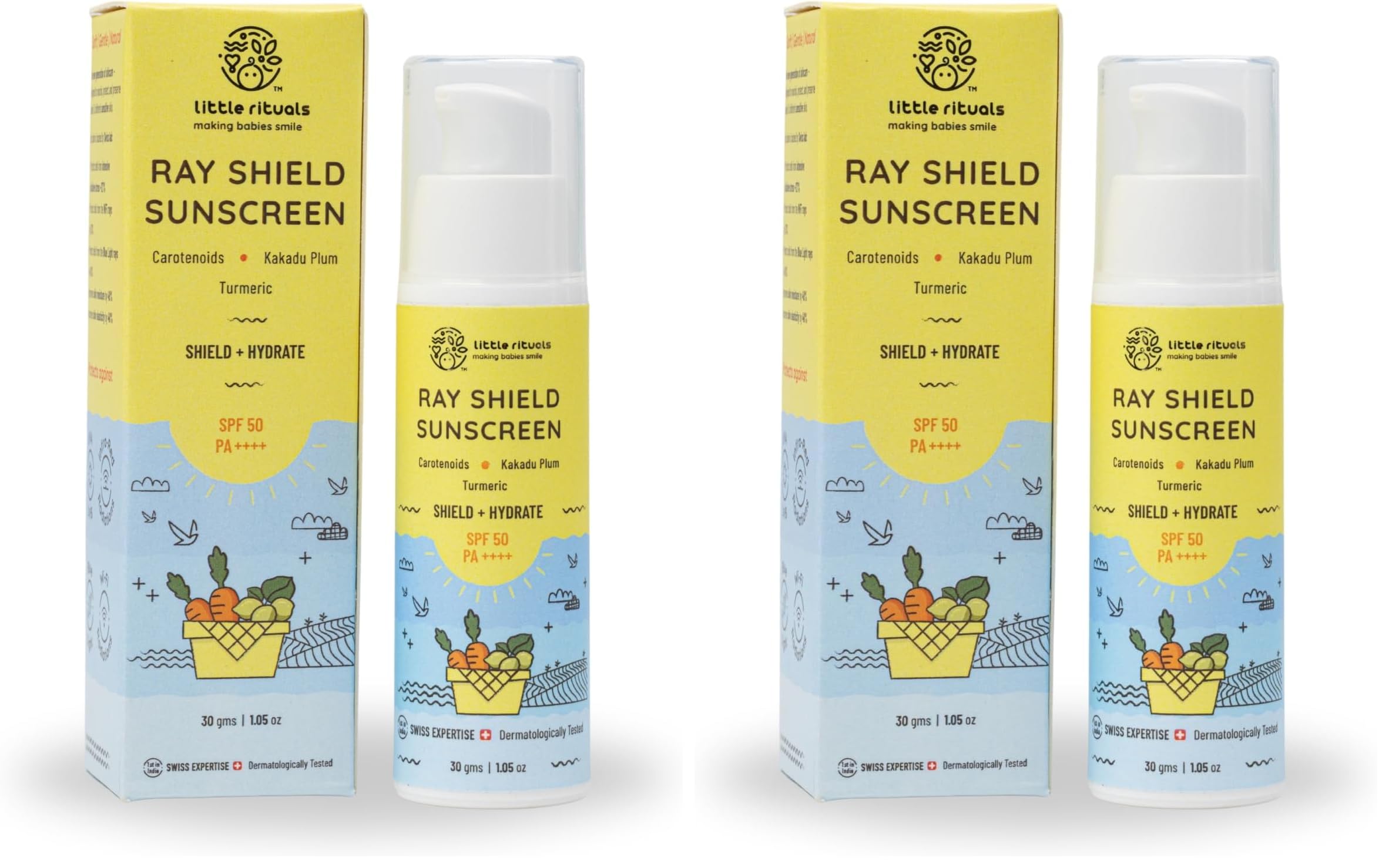 Little Rituals Baby Sunscreen for Kids 0-15 Yrs SPF 50 PA++++ Organic & Natural Lotion, UVA UVB IR, Blue Light, Wifi Radiation, Protection, Hypoallergenic, SWISS Tech, Daily Use Sunblock - 30gm-image-23