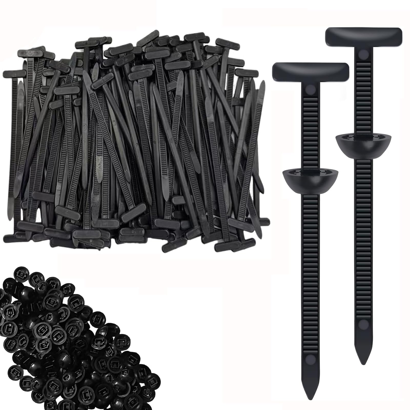 100Pcs Heavy Duty Nylon Universal Cable Tie Buckle for Car Plastic Cable Ties Tool Fasteners